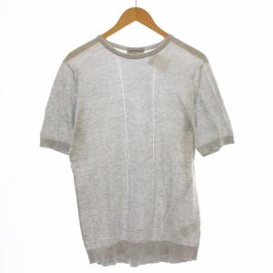 半袖 ニット カットソー Tシャツ コットン M グレー /G