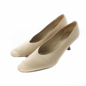 パンプス レザー 37.5 24.5cm ベージュ /NQ