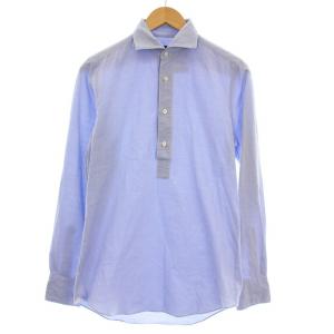 プルオーバー シャツ 長袖 15/38 水色 ライトブルー /G