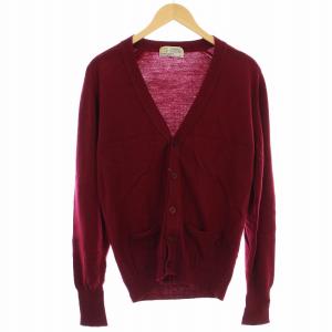 カーディガン ニット 長袖 ボルドー 赤 Ｍ相当 /G