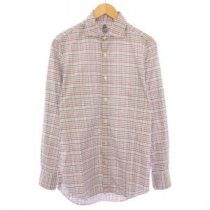 カジュアルシャツ 長袖 ホリゾンタルカラー チェック柄 39 マルチカラー /BB