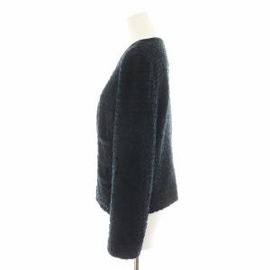 FOXEY クチュールニット ノーカラージャケット ツイード 40 ブラック 33945