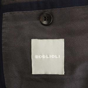 BOGLIOLI テーラードジャケット シングル ストライプ柄 ウール カシミヤ混 44 紺 ネイビー 91292A  /AN36