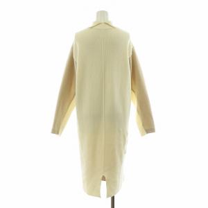 LANVIN バイカラーワンピース ロング ニット 長袖 切替 ヘリンボーン 38 アイボリー 2305310 /NQ