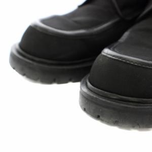 GUCCI トレッキングブーツ レースアップブーツ ショートブーツ レザー キャンバス 43 28.0cm 黒 ブラック