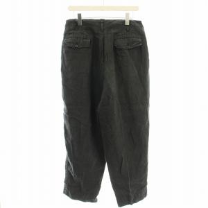 Y's for men ヨウジヤマモト リネン 2タックスラックスパンツ MK-P05-306 麻 パンツ M 黒 ブラック /G