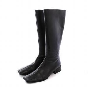 ロングブーツ レザー 37 黒 /YM