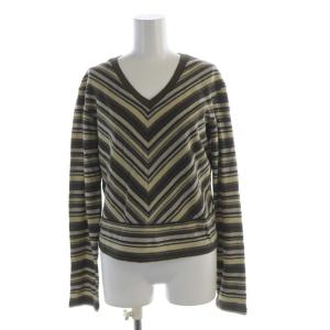 ヨウジヤマモト Tシャツ カットソー ボーダー 長袖 カーキ 紺 ネイビー YI-T59-139 /RO