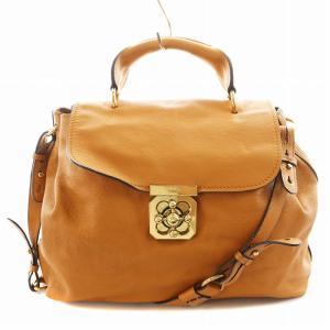 エルシー ハンドバッグ ショルダーバッグ 2way レザー 茶 ブラウン /AN9 OH