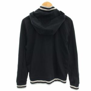 PAUL SMITH SWEAT ZIP-UP HOODED PARKA パーカー ジップアップ 襟裾ストライプ M 紺 ネイビー