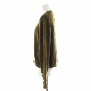 3.1 phillip lim ニット セーター 長袖 パール装飾 ウール XS カーキ /AN45