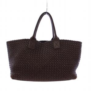 BOTTEGA VENETA 750点限定 イントレチャート カバMM トートバッグ ブラウン 115664