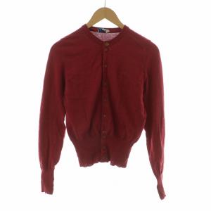 カーディガン ニット 長袖 オーブ S レッド 355-18401 /NQ