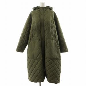 キルティングコート ロング丈 中綿 アウター 38 カーキ YR1925-100AT /AN45
