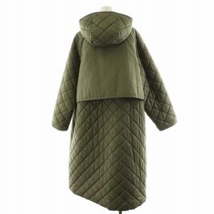 yori キルティングコート ロング丈 中綿 アウター 38 カーキ YR1925-100AT /AN45