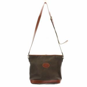 ショルダーバッグ PVC レザー カーキ 茶 /G