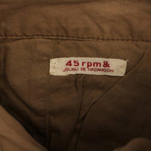 45rpm & ワイドパンツ ジップフライ 3 ベージュ /BM