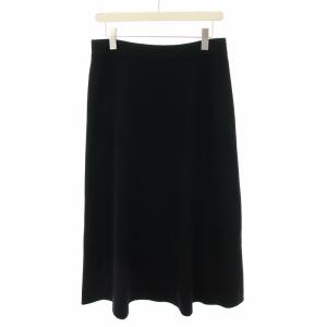 23区 24AW ヴィスコースストレッチフレアスカート ロング フレア イージー 44 13G 黒 ブラック SKWWSA0250