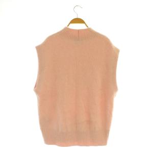 UNITED ARROWS フォックスカシミヤ ニットベスト ハイネック 起毛 ピンク /MY OS