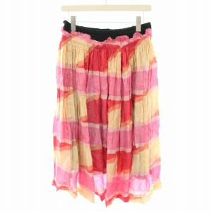 AD2003 スカート ロング フレア M 赤 レッド ピンク 黒 ブラック TM-S046 /YT