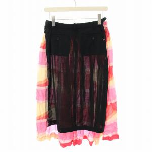 Tao AD2003 スカート ロング フレア M 赤 レッド ピンク 黒 ブラック TM-S046 /YT