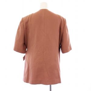 AKIRANAKA Murielカラーレスジャケット ノーカラージャケット 半袖 2 ピンク AR2214-PK /KH