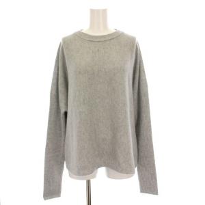 24AW ウールシルクカシミヤミックス ボートネックプルオーバーニット セーター 長袖 2 グレー 153-19651