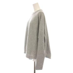 UNTITLED 24AW ウールシルクカシミヤミックス ボートネックプルオーバーニット セーター 長袖 2 グレー 153-19651