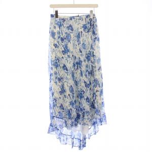 Floral Crinkle Silk Wrap Skirt フローラルシワシルクラップスカート 巻き