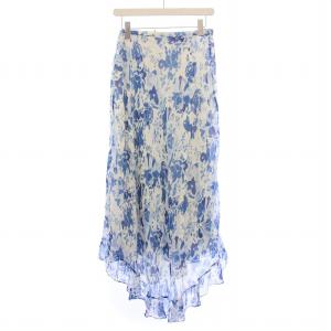 POLO RALPH LAUREN Floral Crinkle Silk Wrap Skirt フローラルシワシルクラップスカート 巻き