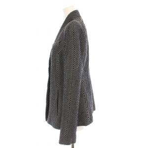 GIORGIO ARMANI テーラードジャケット ストライプ 1B アウター 40 白 黒 /YM