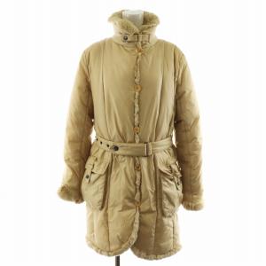 ダウンコート ロング丈 ラビットファー アウター 40 ベージュ /AN40