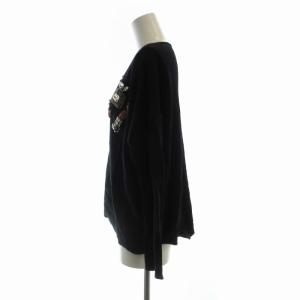 Diagram GRACE CONTINENTAL ニット セーター プルオーバー ビジュー装飾 Vネック ビックシルエット 長袖 36 黒 ブラック 36443117