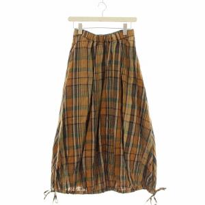 MADRAS LINEN BALLOON SKIRT マドラスリネン バルーンスカート ロング チェック柄