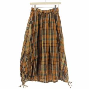 heliopole MADRAS LINEN BALLOON SKIRT マドラスリネン バルーンスカート ロング チェック柄