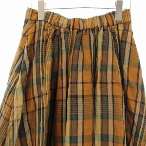 heliopole MADRAS LINEN BALLOON SKIRT マドラスリネン バルーンスカート ロング チェック柄