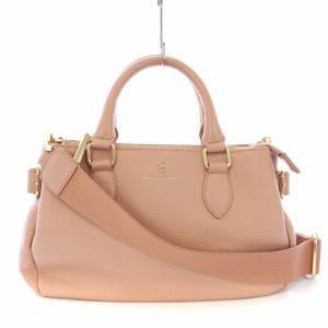 サイドベルトデザインハンドバッグ ショルダーバッグ 2WAY ピンク /TK