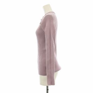 JUSGLITTY 24SS マルチ釦リブニット 長袖 2 紫 パープル 44159630 /OR