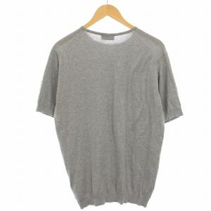 JOHN SMEDLEY ニット カットソー 薄手 半袖 L グレー 45550 /HN