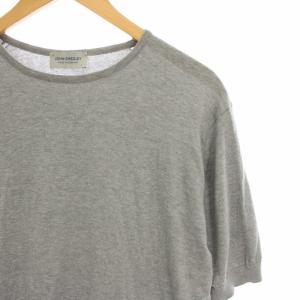 JOHN SMEDLEY ニット カットソー 薄手 半袖 L グレー 45550 /HN