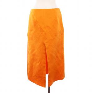 MADISONBLUE A-LINE LONG SKIRT SATIN 00 オレンジ MB231-6021