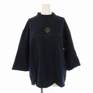 スウェット トレーナー モックネック 七分袖 紺 ネイビー 18070570000330 /EE