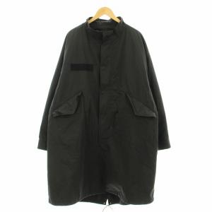 22AW ライナー付きモッズコート ミリタリーコート 中わた ロング ジップアップ M 黒 ブラック 22AW-001CO
