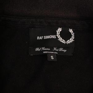 FRED PERRY ラフシモンズ RAF SIMON ポロシャツ 半袖 ロゴ刺繍 S 黒 SM2003/102/2095/233