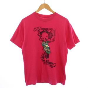 CHAOTIC DISCORD期 Tシャツ カットソー 半袖 クルーネック プリント M ピンク /BM