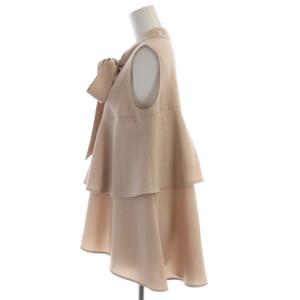 Aveniretoile ボウタイリボンティアードブラウス シャツ チュニック ノースリーブ 34 ピンク S342-021 /RO