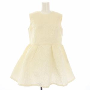 ジャガードペプラムブラウス ノースリーブ 36 アイボリー S340-010 /TK