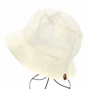 A BATHING APE バケットハット バケハ 帽子 カモフラ 迷彩柄 L 白 ホワイト グレー 001CP301021X /KU