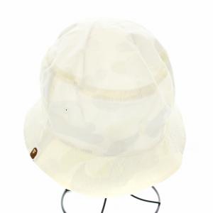 A BATHING APE バケットハット バケハ 帽子 カモフラ 迷彩柄 L 白 ホワイト グレー 001CP301021X /KU