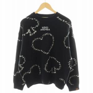 CREWNECK KNIT スペード M ブラック